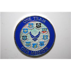 1947-2007 United States Air Force 60th Anniversary Military Medal; One Team One Mission; EST. $5-10