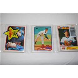 1989 MLB Baseball Trading Cards; Various Dates, Players & Teams; Lot of 42 Unopened; EST. $10-15