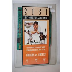 1995 MLB Cal Ripken Jr Baltimore Orioles; Most Consecutive Games Played-2131 Collectible Card; EST. 