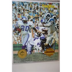 1995 NFL Limited Edition Time Warp Collector's Edge Collectible Picture; Deacon Jones VS Barry Sande