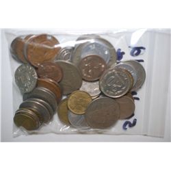 World Coins & Tokens; Various Dates, Conditions & Denominations; Lot of 50; EST. $10-20