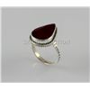 Image 2 : 27.98ctw Sterling Silver PearCut Ruby Beryl Ring