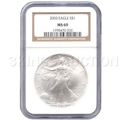 Certified Proof Silver Eagle PF69 2003