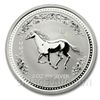 Image 1 : Australian Lunar Silver 2 oz Silver 2002 Horse