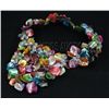 Image 2 : 1600CTW 16" MULTICOLOR MOTHER OF PEARL NECKLACE METAL L