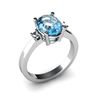 Image 1 : Topaz 2.50 ctw Diamond Ring 14kt White Gold