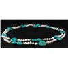 Image 2 : 894.00ctw Holiday Party Beaded TurquoiseSilverNecklace