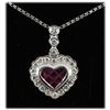 Image 1 : Genuine 0.98 ctw Ruby & Diamond Necklace 14kt W/G 4.45g