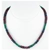 Image 1 : 220.20ctw Natural Multi-Color Rondelles Necklace