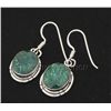 Image 2 : Sterling Silver 24.50ctw Oval Emerald Beryl Earring