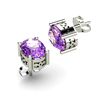 Image 1 : Amethyst 2.50ctw Earring 14kt White Gold