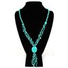 Natural 412.05ctw Turquoise Sterling Silver Necklace
