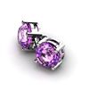 Image 1 : Amethyst 6.60ctw Earring 14kt White Gold