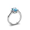 Image 1 : Topaz 1.60 ctw Diamond Ring 14kt White Gold