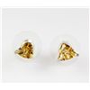Image 1 : 10K Citrine Trillion Earring .66 ctw