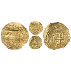 Mexico City, Mexico, cob 2 escudos, (1714)J, from the 1715 Fleet, encapsulated NGC MS 64.