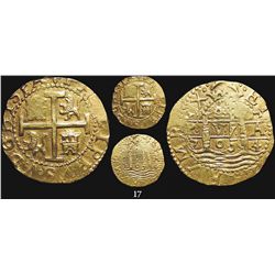 Lima, Peru, cob 8 escudos, 1704H, very rare, from the 1715 Fleet.
