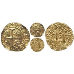 Lima, Peru, cob 2 escudos, 1703H, from the 1715 Fleet, encapsulated NGC MS 63, finest known specimen