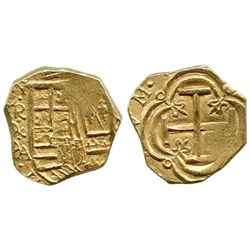 Bogota, Colombia, cob 2 escudos, Philip IV, assayer A below mintmark NR to left, ex-"Mesuno hoard" (