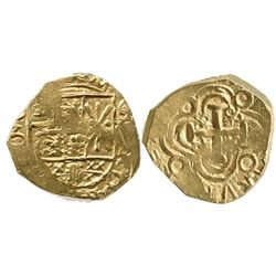 Bogota, Colombia, cob 2 escudos, Charles II posthumous, from the 1715 Fleet.