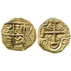 Bogota, Colombia, cob 2 escudos, Charles II posthumous, from the 1715 Fleet.