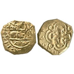 Bogota, Colombia, cob 1 escudo, Charles II posthumous, from the 1715 Fleet.