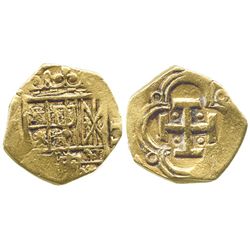 Seville, Spain, cob 2 escudos, Philip III, assayer not visible.