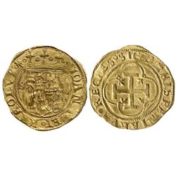 Seville, Spain, 1 escudo, Charles-Joanna, assayer * to right, mintmark S to left, ex-Huntington.