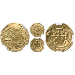 Toledo, Spain, cob 1 escudo, Philip II, assayer M below oT mintmark to left, denomination oI to righ