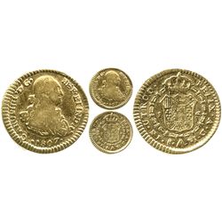 Santiago, Chile, bust 1 escudo, Charles IV, 1807FJ, rare.