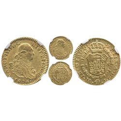 Bogota, Colombia, bust 1 escudo, Charles IV, 1806JJ, encapsulated NGC AU 58, finest known graded by