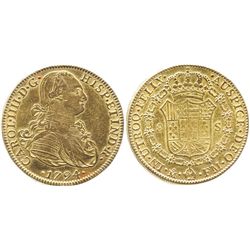 Mexico City, Mexico, bust 8 escudos, Charles IV, 1794FM.
