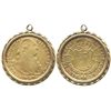 Image 1 : Mexico City, Mexico, bust 4 escudos, Charles IV, 1797FM, mounted in 18K(?) pendant-bezel.