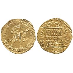 Utrecht, United Netherlands, ducat, 1724, from the Akerendam (1725).