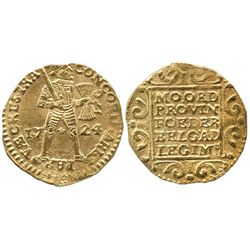 Utrecht, United Netherlands, ducat, 1724, from the Akerendam (1725).