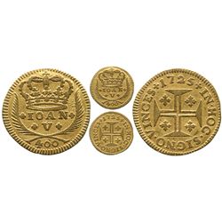 Lisbon, Portugal, 400 reis, Joao V, 1725.
