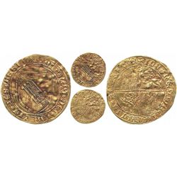 Seville, Spain (Castile and Leon), dobla de la banda, Juan II (1406-1474), mintmark S at top of cros