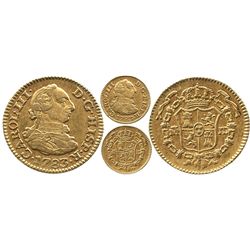 Madrid, Spain, bust 1/2 escudo, Charles III, 1783JD.
