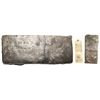 Image 1 : Small, thick, brick-like "tumbaga" silver bar #1128, marked with assayer/owner B~Vo 5lb