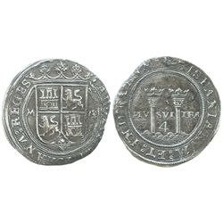 Mexico City, Mexico, 4 reales, Charles-Joanna, "Late Series," assayer G to right, mintmark M to left