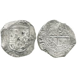 Mexico City, Mexico, cob 4 reales, Philip II, assayer not visible.