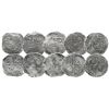 Image 1 : Lot of 5 Mexico City, Mexico, cob 4 reales, Philip II, assayers O or F (where visible).