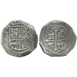 Mexico City, Mexico, cob 8 reales, Philip III, assayer F.