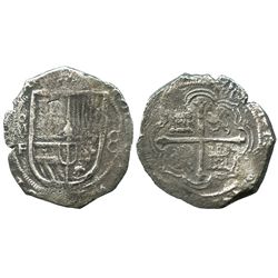 Mexico City, Mexico, cob 8 reales, Philip III, assayer F.