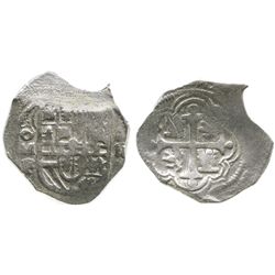 Mexico City, Mexico, cob 2 reales, (161)1F, Grade 1, rare.