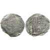 Image 1 : Potosi, Bolivia, cob 8 reales, Philip III, assayer M/Q, Grade 2.