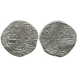 Potosi, Bolivia, cob 8 reales, (1)617M, date at 7 o'clock, Grade 2, with Edward J. Little signature
