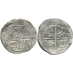 Potosi, Bolivia, cob 8 reales, (16)18(T), Grade 2.