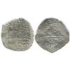 Image 1 : Potosi, Bolivia, cob 8 reales, 1618, assayer not visible, Grade 2.