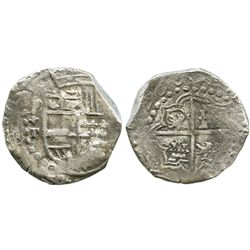 Potosi, Bolivia, cob 8 reales, (1)620T, date appearing as "6Z00", quadrants of cross transposed, Gra